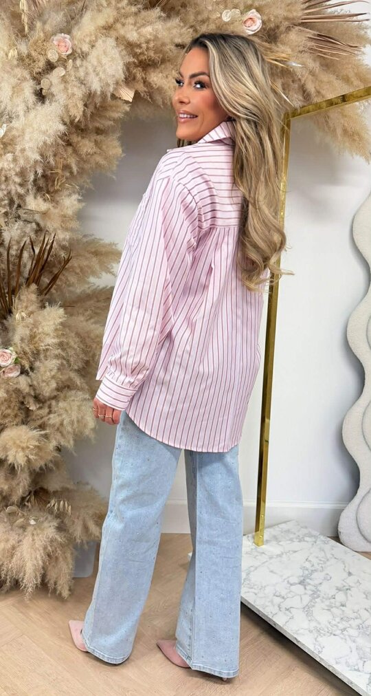 CANDY STRIPE BLOUSE 5477 PINK