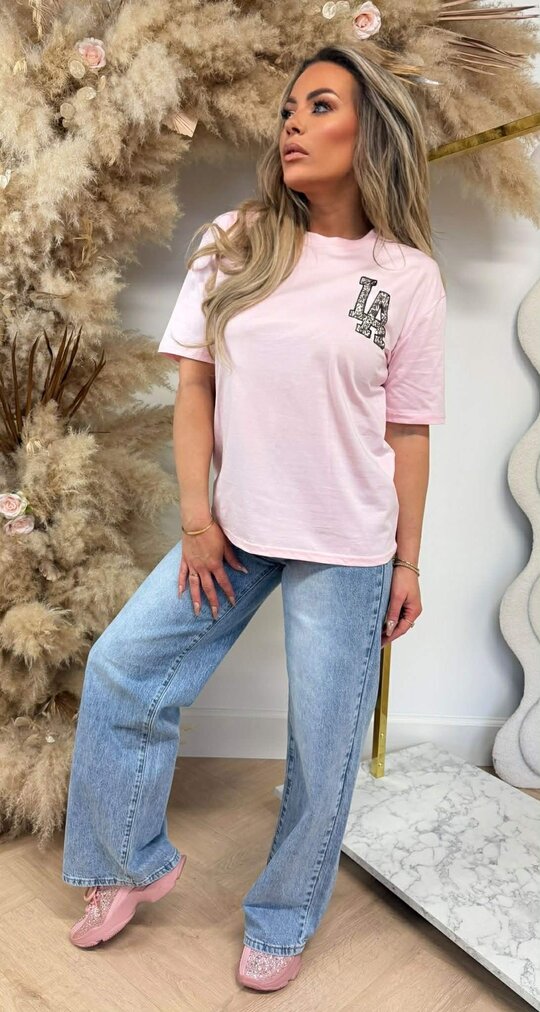 LA LEOPARD T-SHIRT 257 PINK