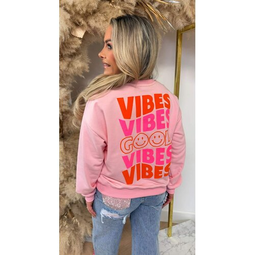 GOOD VIBES SWEATER 01492 PINK