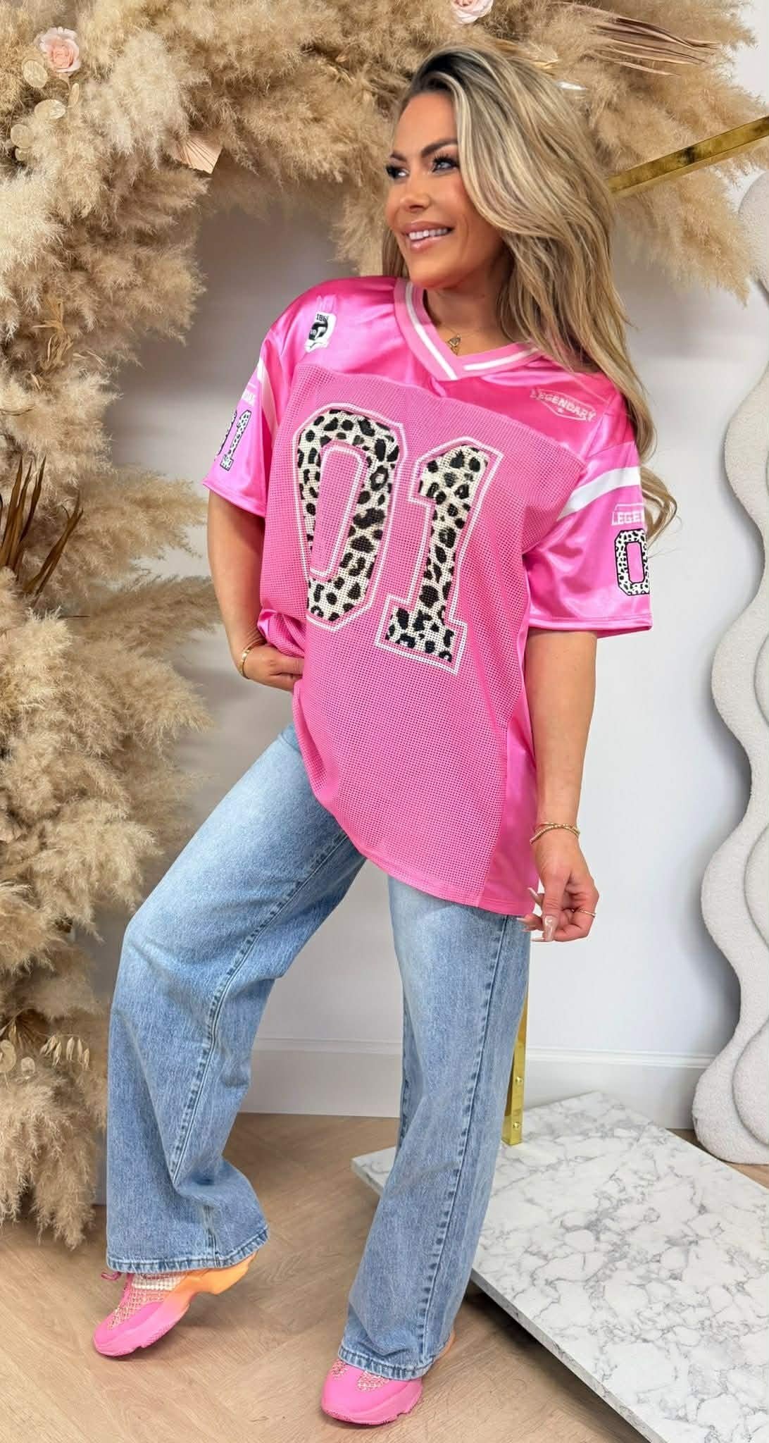 LEGENDARY 01 BASEBALL TEE PINK