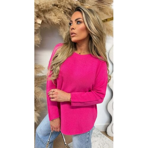 ROUND NECK TOP FUCHSIA