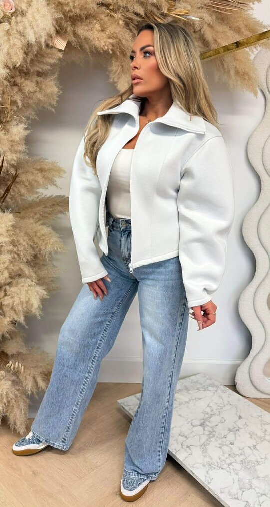 JOYCE KRAAG ZIP JACKET LIGHTBEIGE