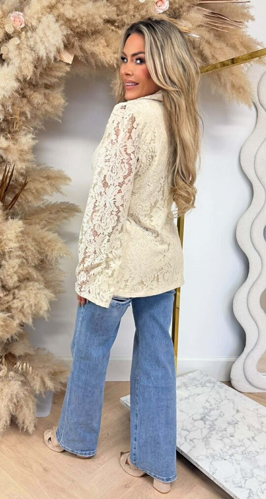 VAJEN LACE BLAZER BEIGE