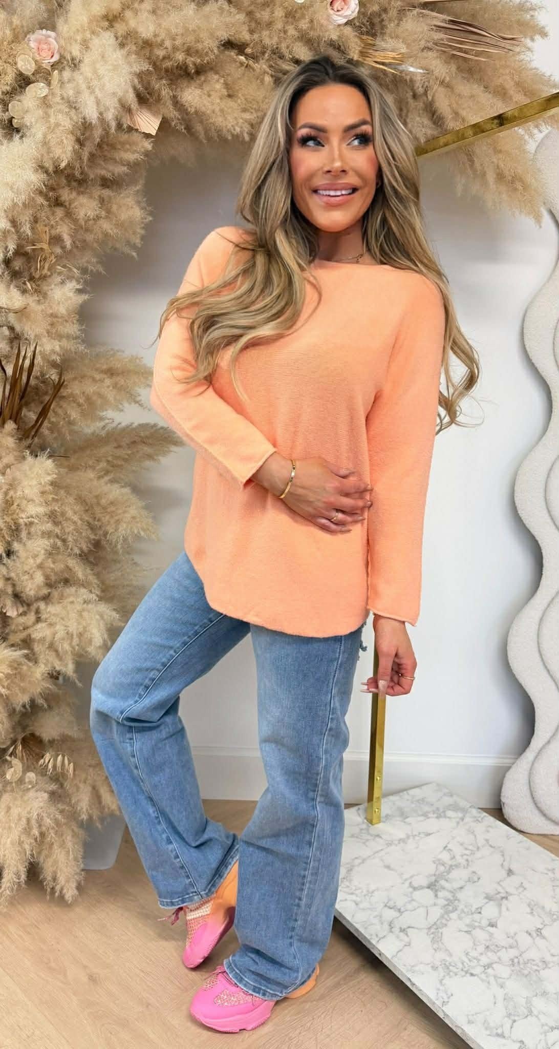 ROUND NECK TOP ORANGE