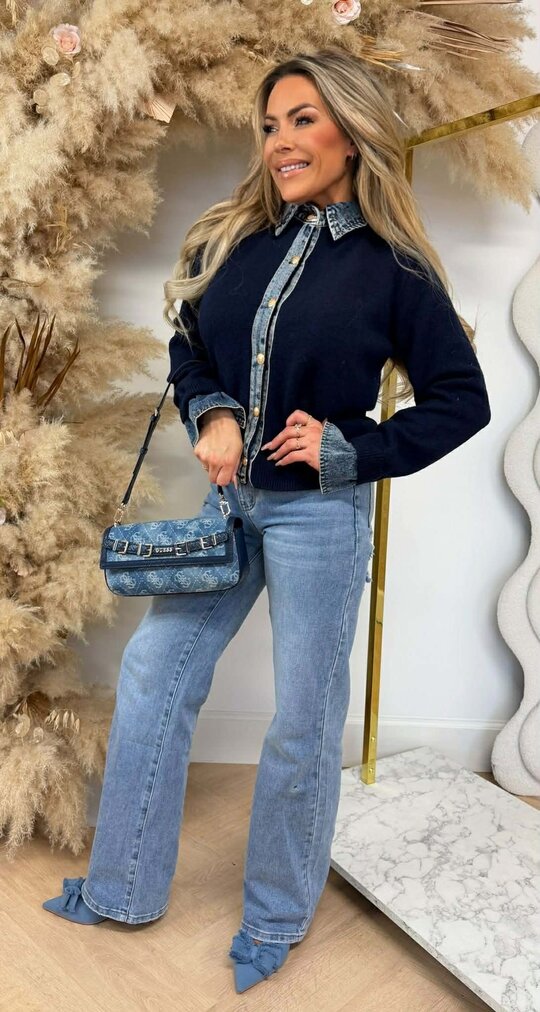 BELLE KRAAG VESTJE 1169 NAVY