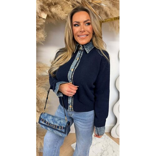 BELLE KRAAG VESTJE 1169 NAVY