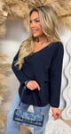 MINDY SOFT V TOP NAVY