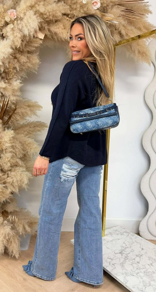 KIMMY SOFT LONG TOP KOBALT