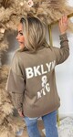 BKLYN & NY LACE TEE TAUPE