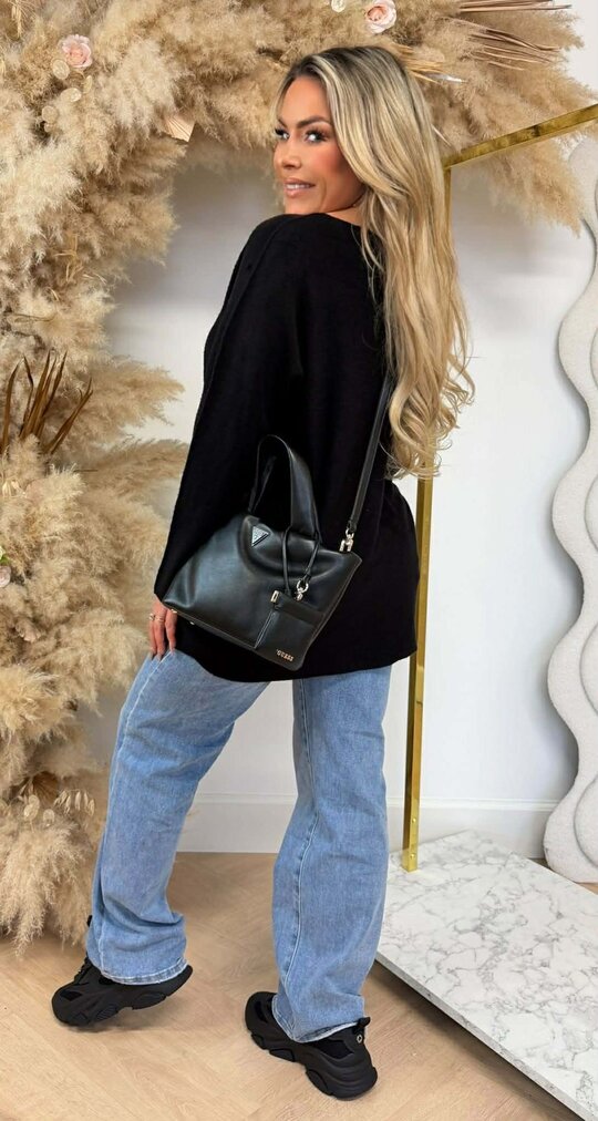 KIMMY SOFT LONG TOP BLACK