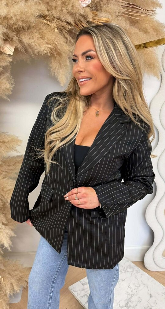 STRIPE BLAZER 7071 *H* BLACK