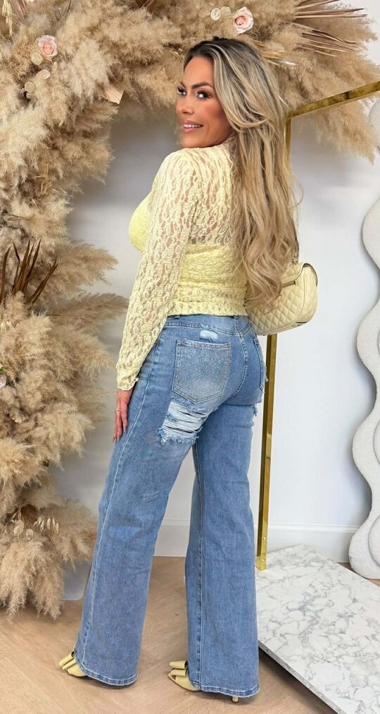 SARAH LACE TOP YELLOW