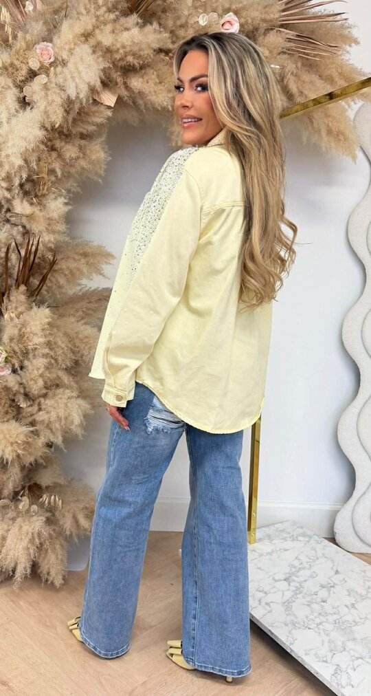 DIAMOND DENIM BLOUSE 3909 BUTTERYELLOW