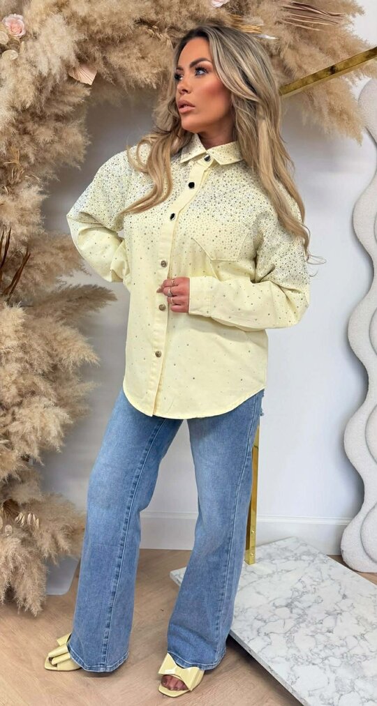 DIAMOND DENIM BLOUSE 3909 BUTTERYELLOW