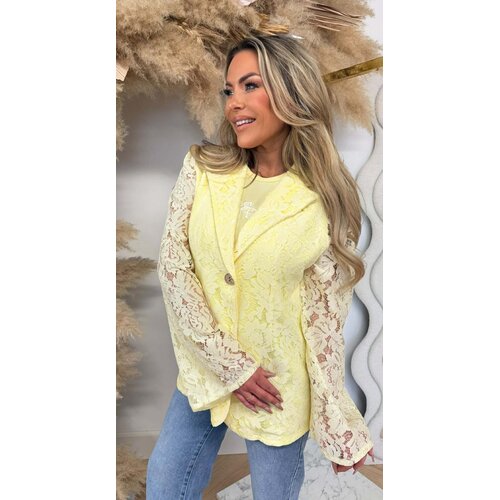 VAJEN LACE BLAZER BUTTERYELLOW