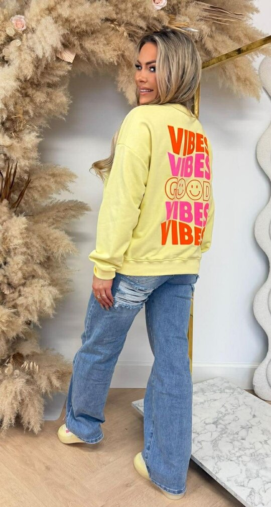 GOOD VIBES SWEATER 01492 YELLOW