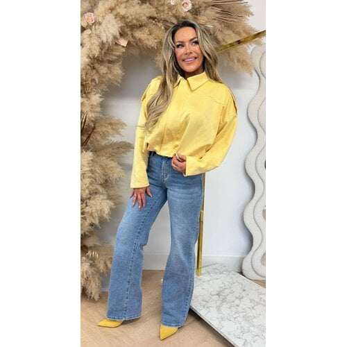 ROSIE SUEDE BOMBERJACKET YELLOW