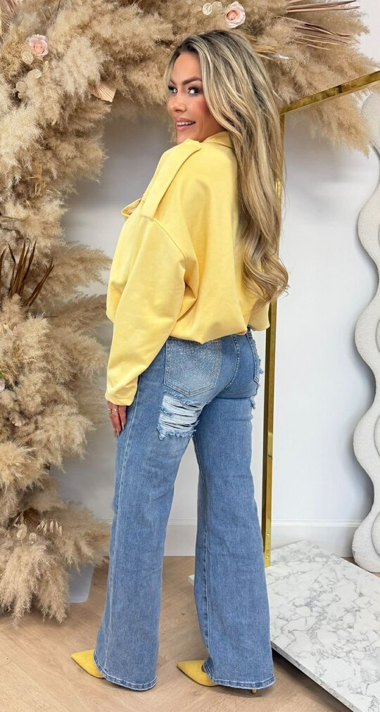 ROSIE SUEDE BOMBERJACKET YELLOW