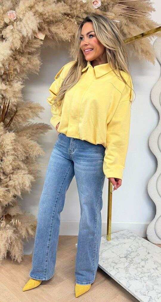ROSIE SUEDE BOMBERJACKET YELLOW