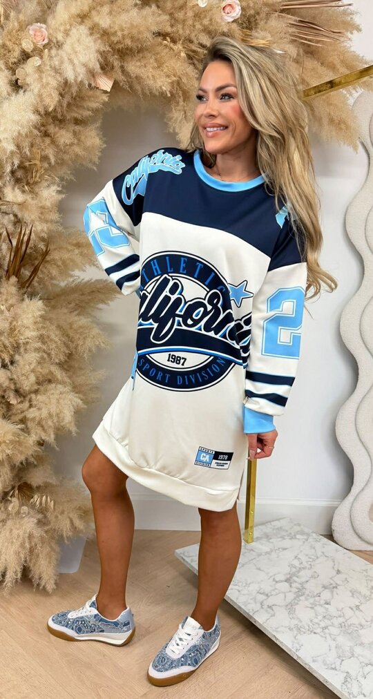 CALIFORNIA LONG SWEAT DRESS NAVY