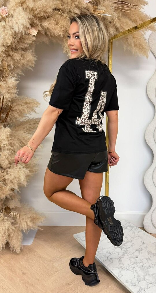 LA LEOPARD T-SHIRT 257 BLACK
