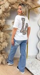 LA LEOPARD T-SHIRT 257 WHITE