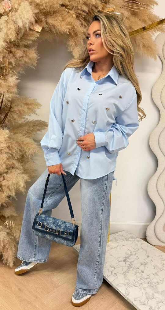 HARTJES MUSTHAVE BLOUSE 5467 ICEBLUE
