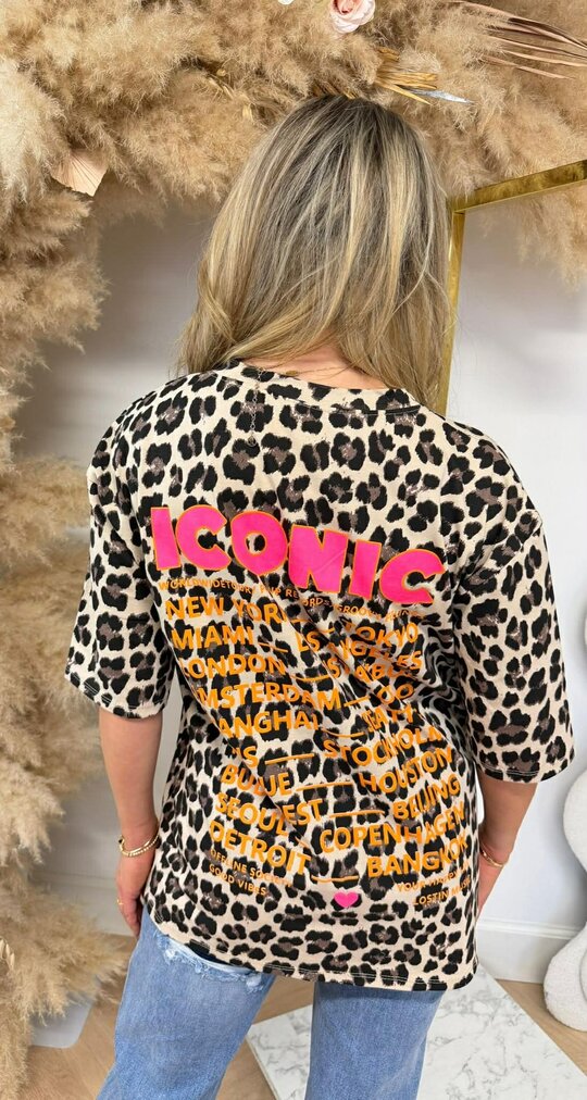 ICONIC OVERSIZED LEOPARD SHIRT 2665 BEIGE