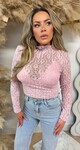 SARAH LACE TOP PINK