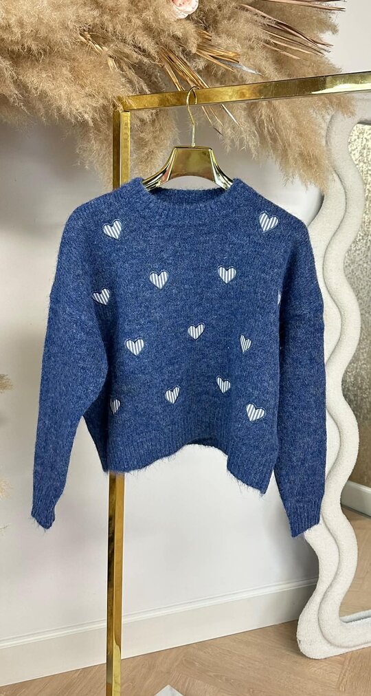 HARTJES STRIPE SWEAT 7981 NAVY