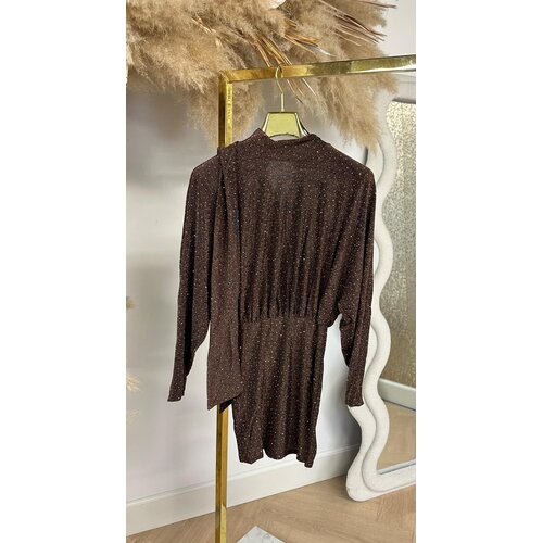 GLITTER LUS DRESS 26136 CHOCO