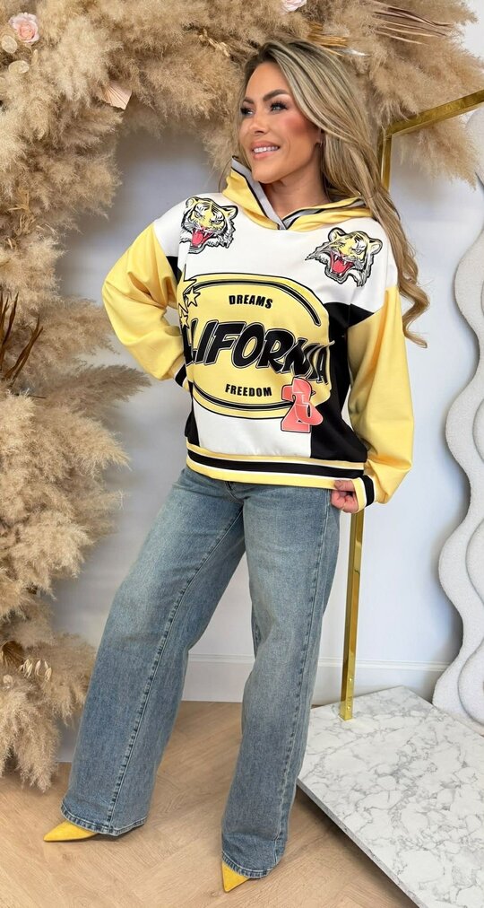 TIGER DREAMS HOODIE YELLOW