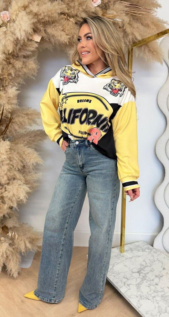 TIGER DREAMS HOODIE YELLOW