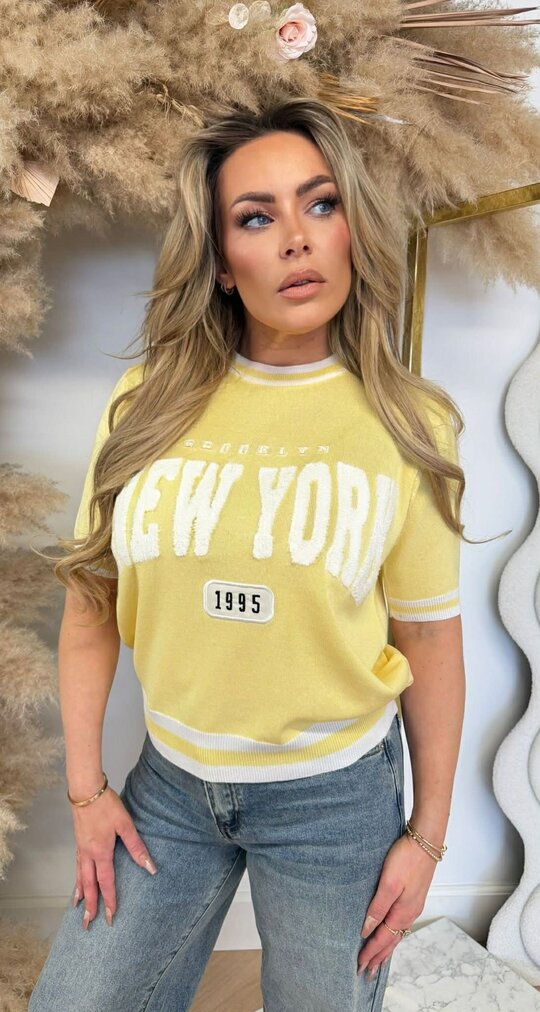 NEW YORK KNIT TEE SH629 YELLOW