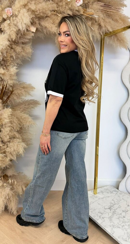 DIAMOND PRINT TEE 05957 BLACK