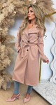 SUEDINE TRENCHCOAT OLDPINK