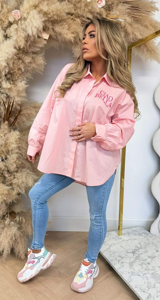 CIAO BELLA OVERSIZED BLOUSE PINK