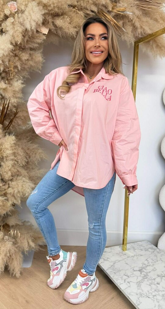 CIAO BELLA OVERSIZED BLOUSE PINK