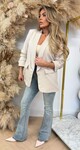 BRIANNA CROPPED MOUW BLAZER BEIGE