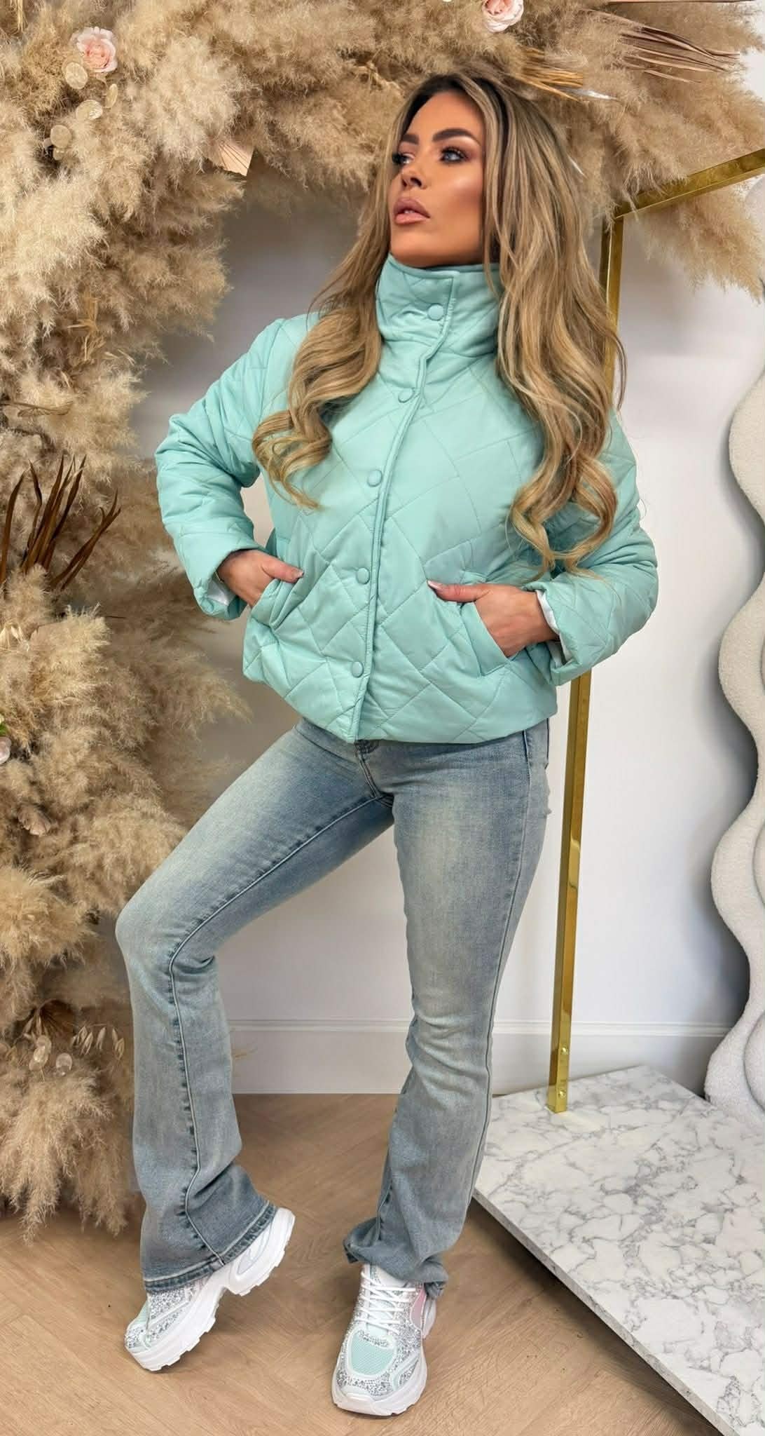 BELLA PUFFER JACKET MINT BELLA PUFFER JACKET MINT