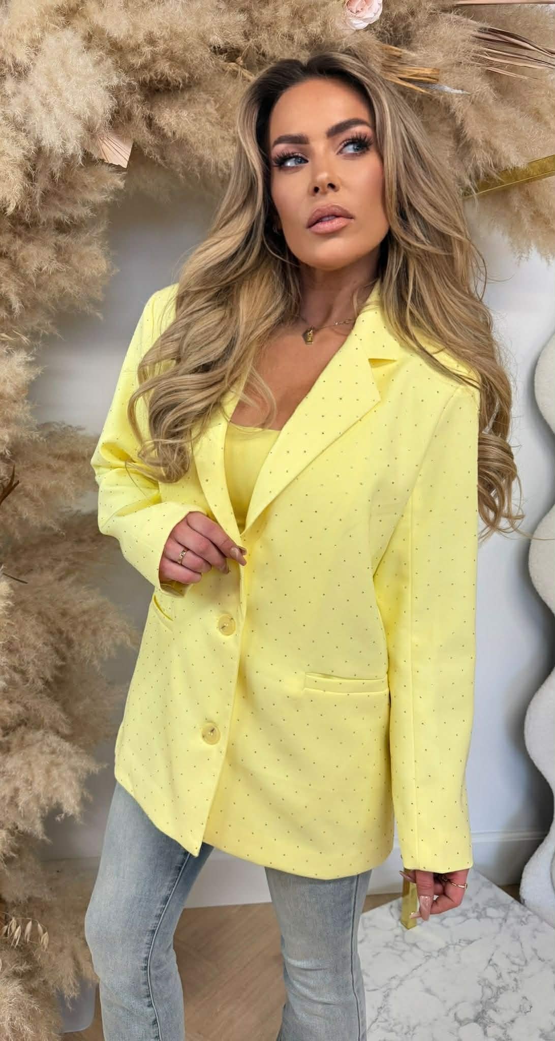 GLITTER BLAZER TC02 YELLOW