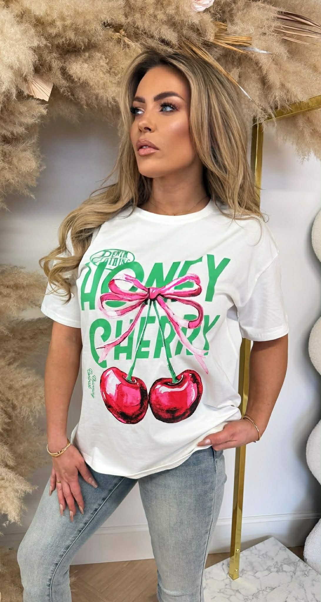 HONEY CHERRY TEE 8011523 WHITE HONEY CHERRY TEE 8011523 WHITE