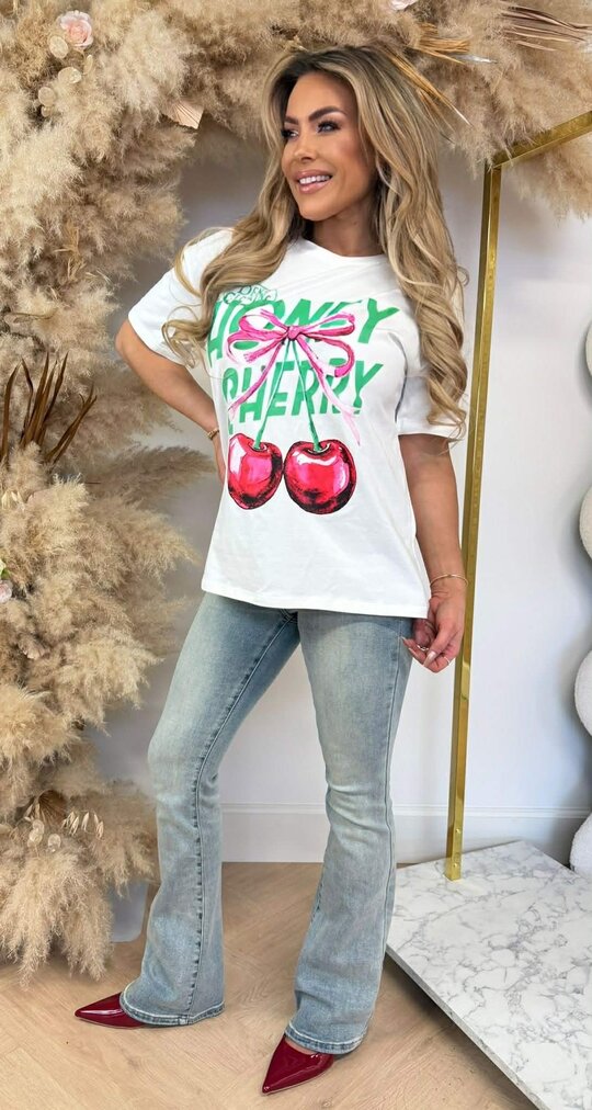 HONEY CHERRY TEE 8011523 WHITE