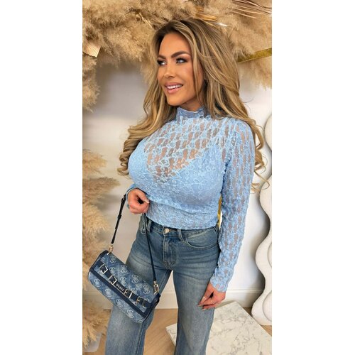 SARAH LACE TOP BLUE