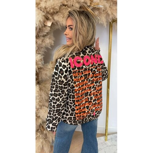 LEOPARD ICONIC SWEATER  BEIGE