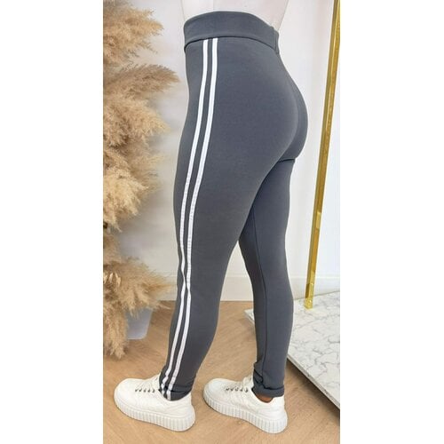 SUPER SOFT STRIPE LEGGING 1152 GREY