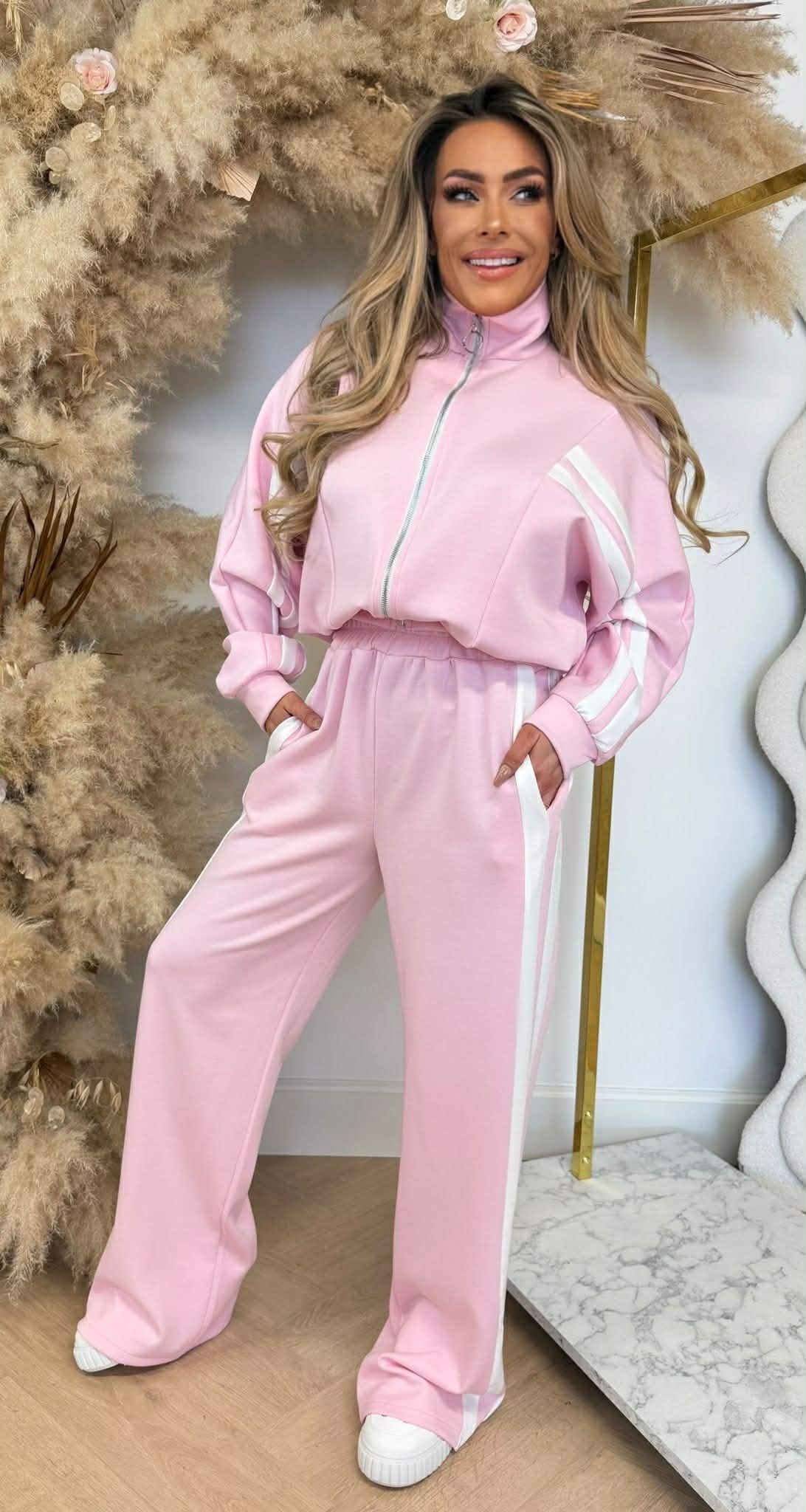 ELIN STRIPE SET PINK