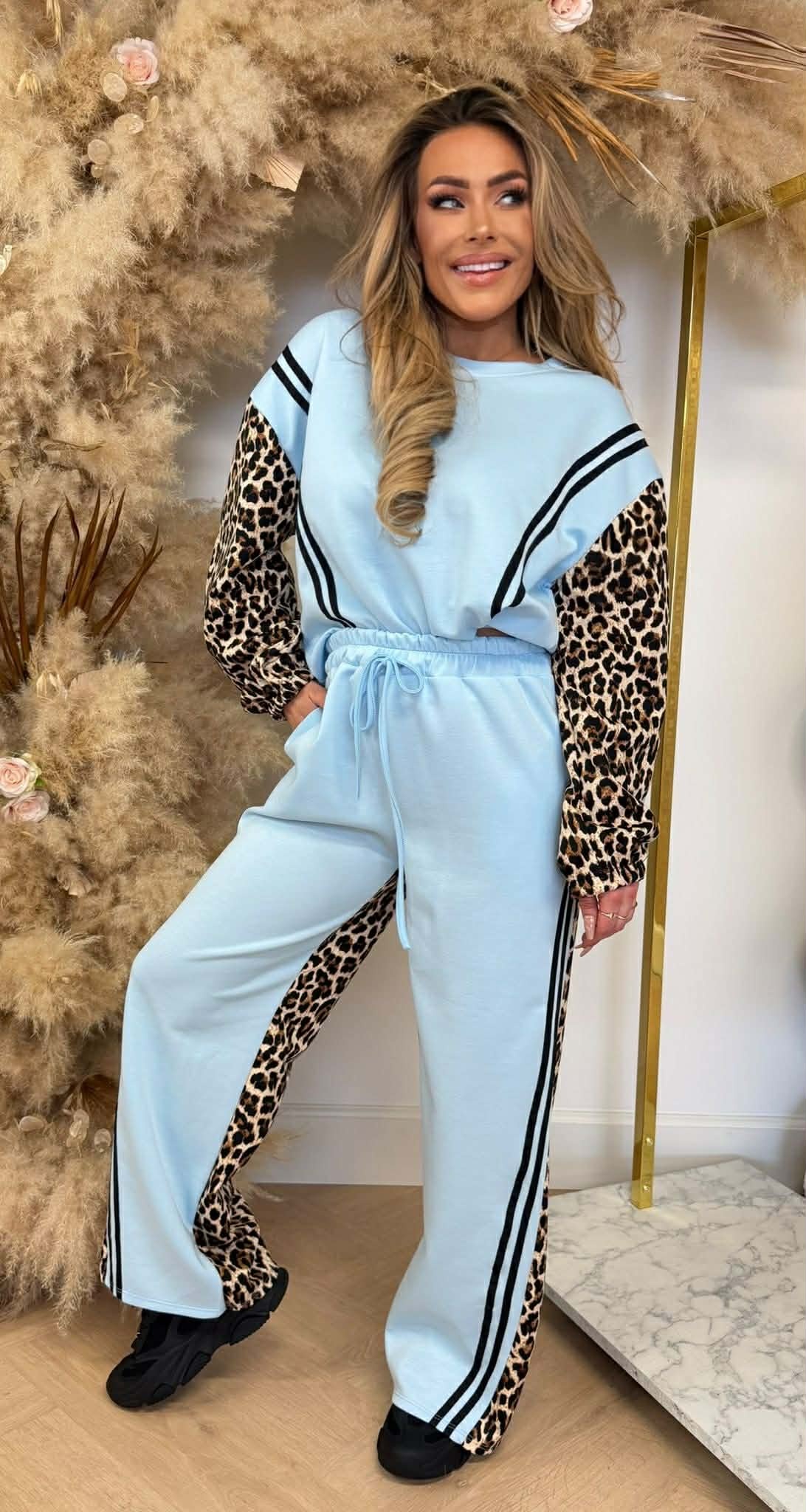 ROMY LEO STRIPE SET BLUE