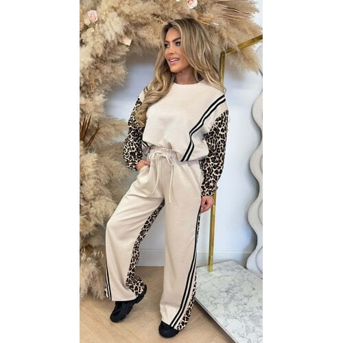 ROMY LEO STRIPE SET BEIGE