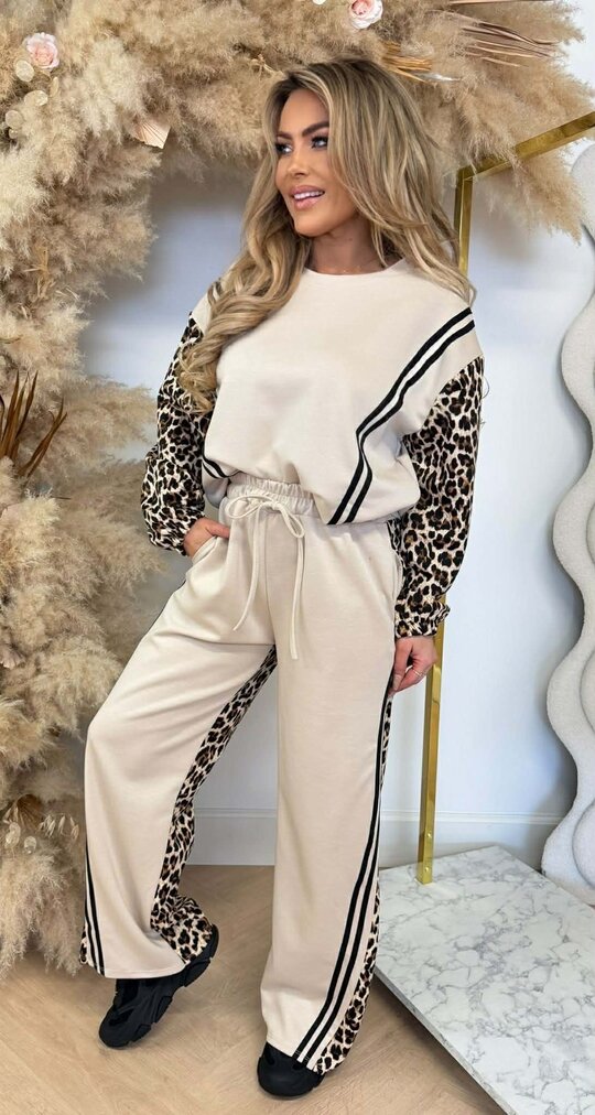 ROMY LEO STRIPE SET BEIGE